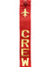 Crew Luggage Tag - YELLOW ON RED