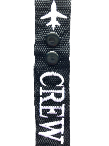 Crew Double Button Luggage Tags - White Color