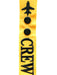 Crew Double Button Luggage Tags - Black on Gold Color
