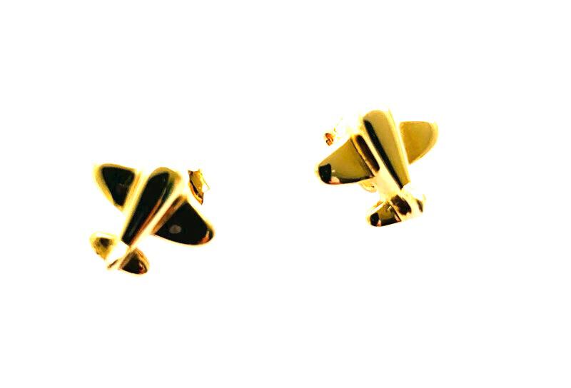 Moninicrew collection airplane sterling silver (gold plated)