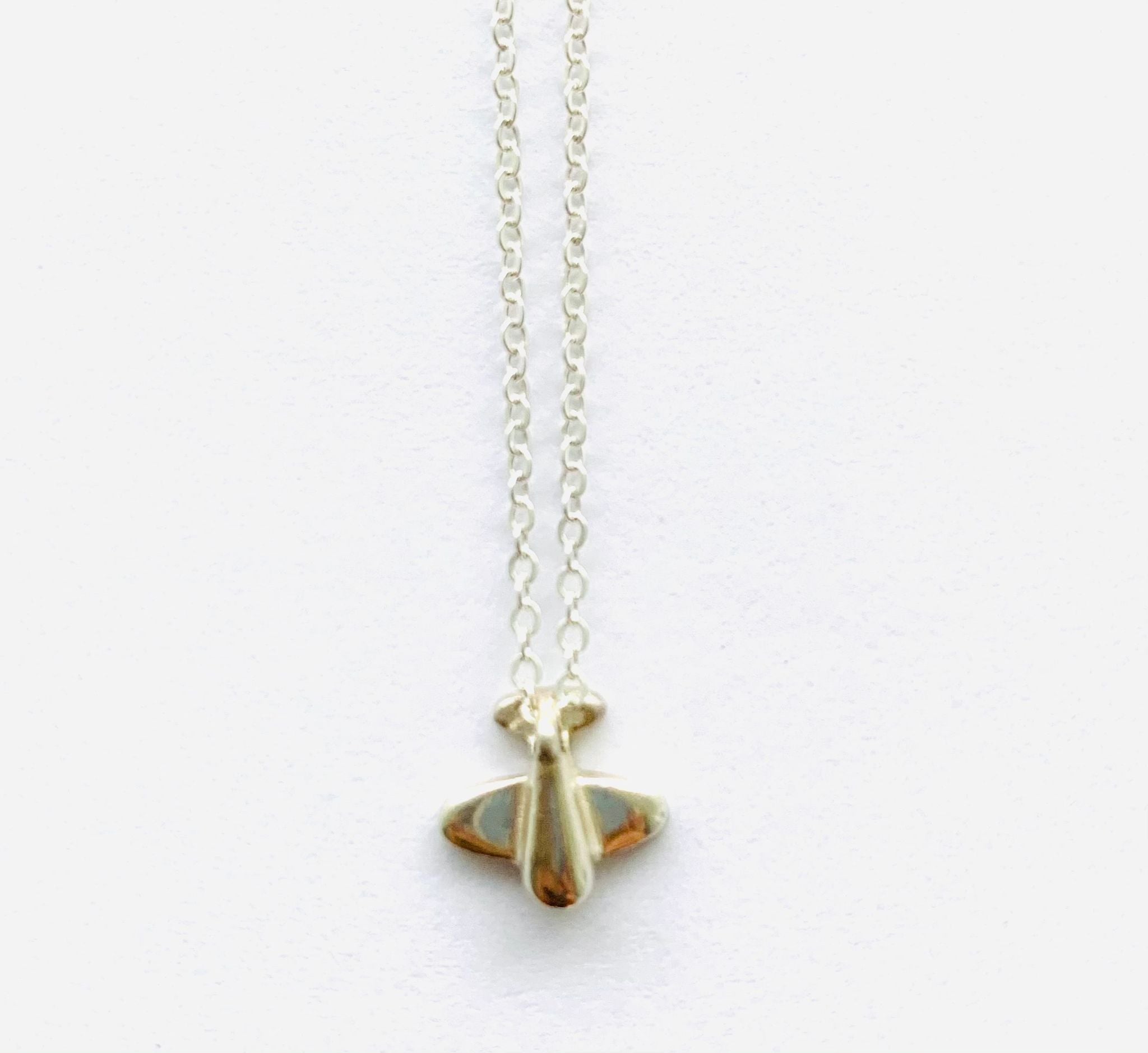 Moninicrew collection airplane necklace (silver)