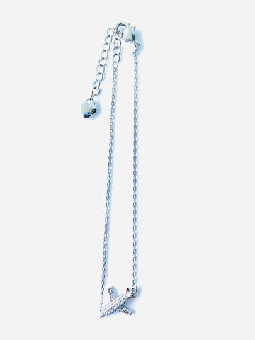 Airplane zirconia bracelet