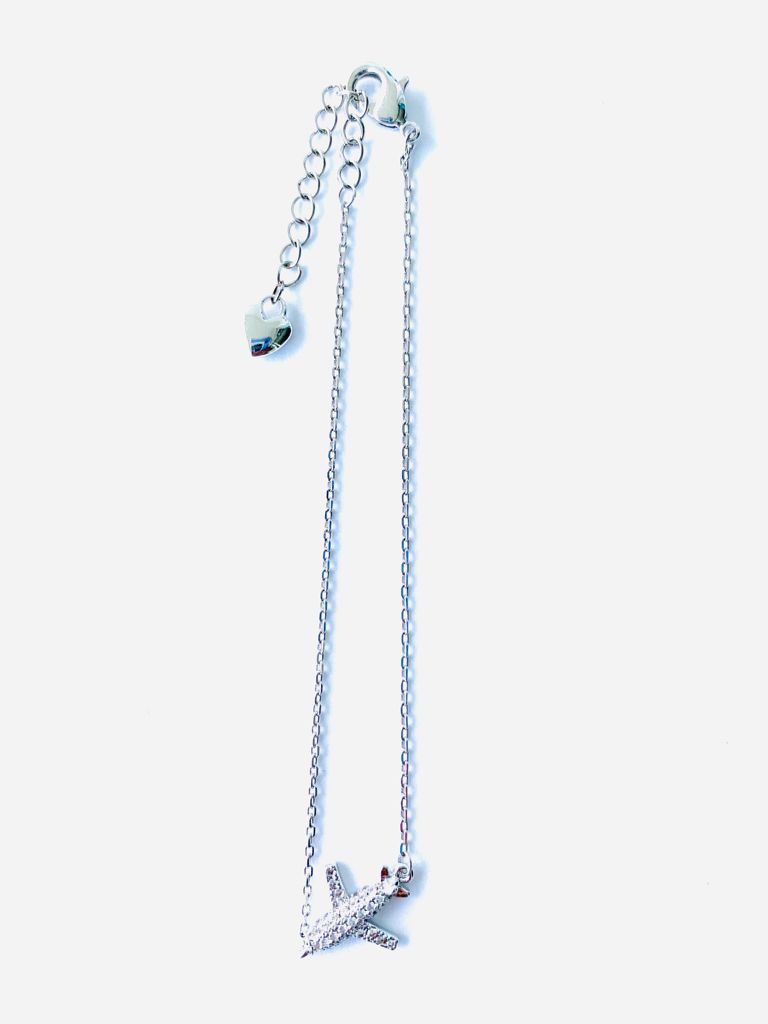Airplane zirconia bracelet