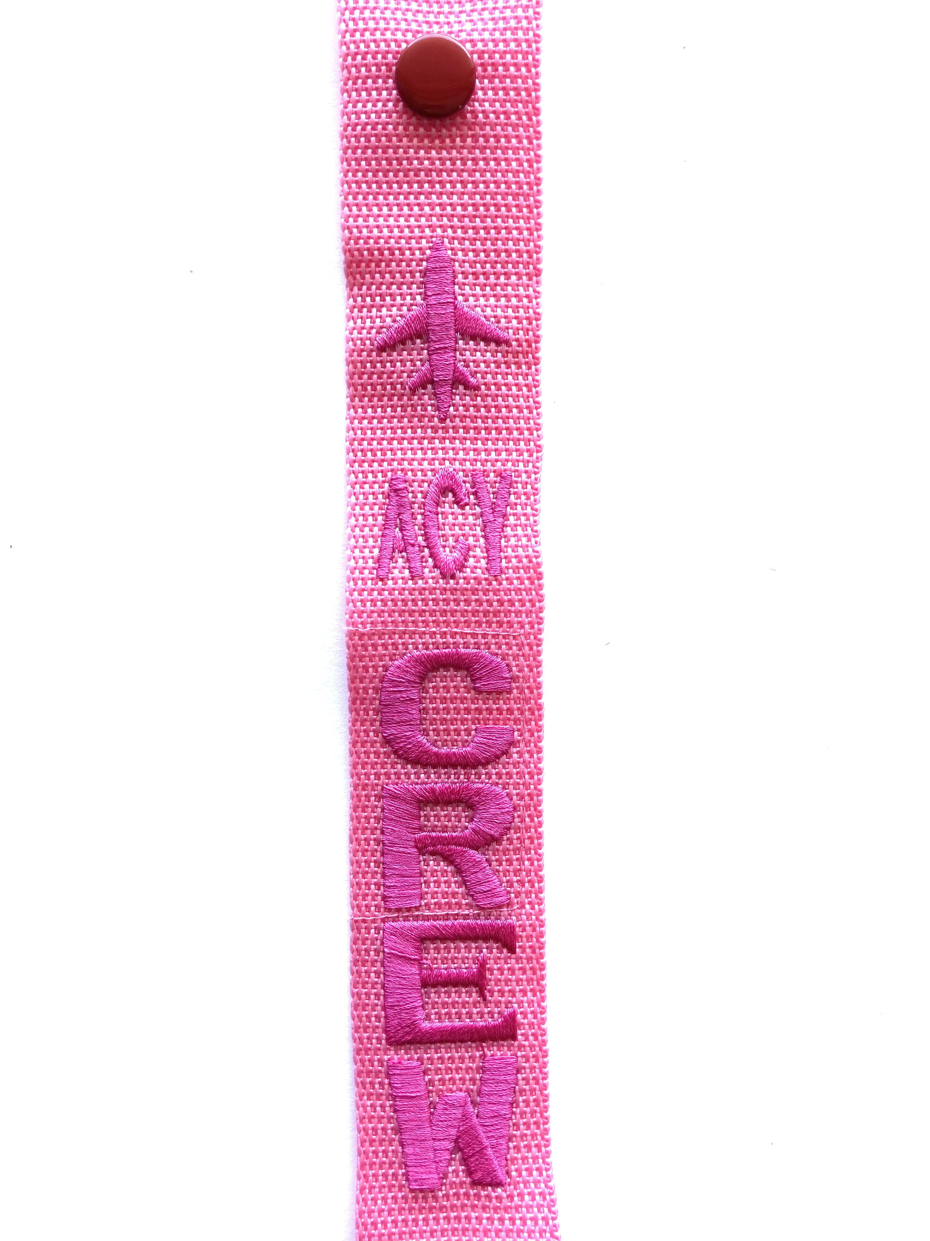 CREW Luggage Tag - ACY Pink on Pink