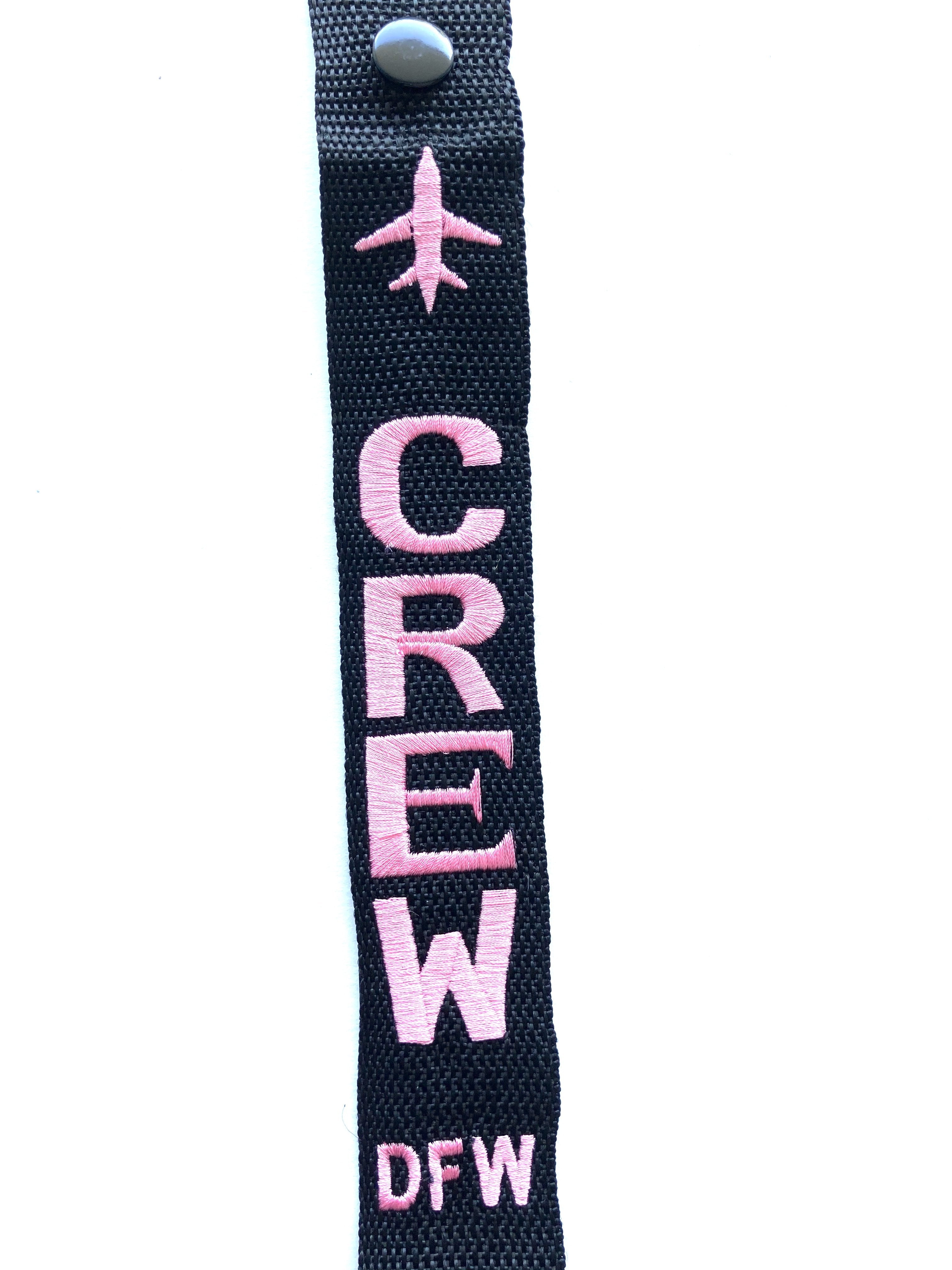 CREW Luggage Tag - DFW Pink