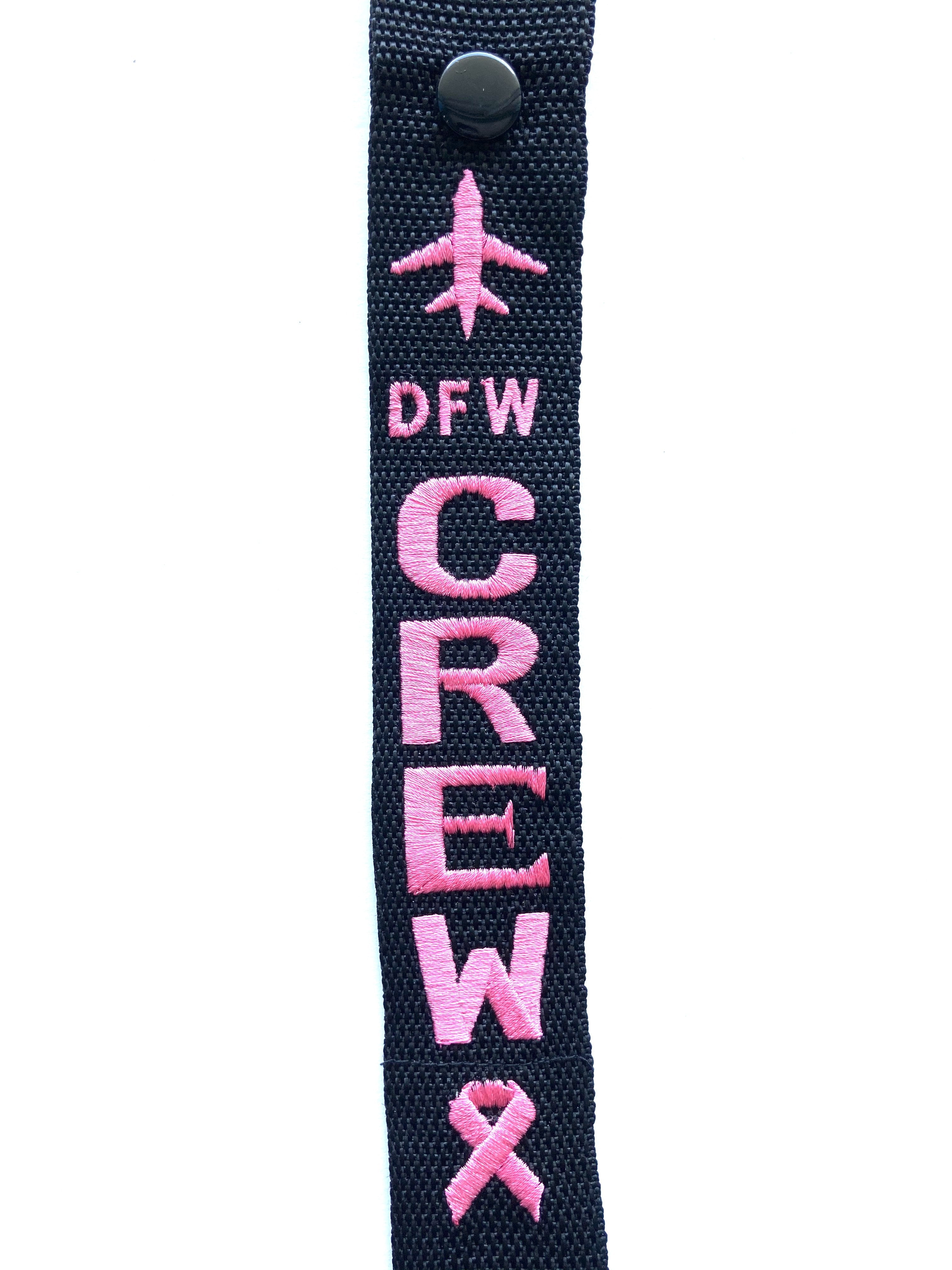 CREW Luggage Tag - DFW Pink &