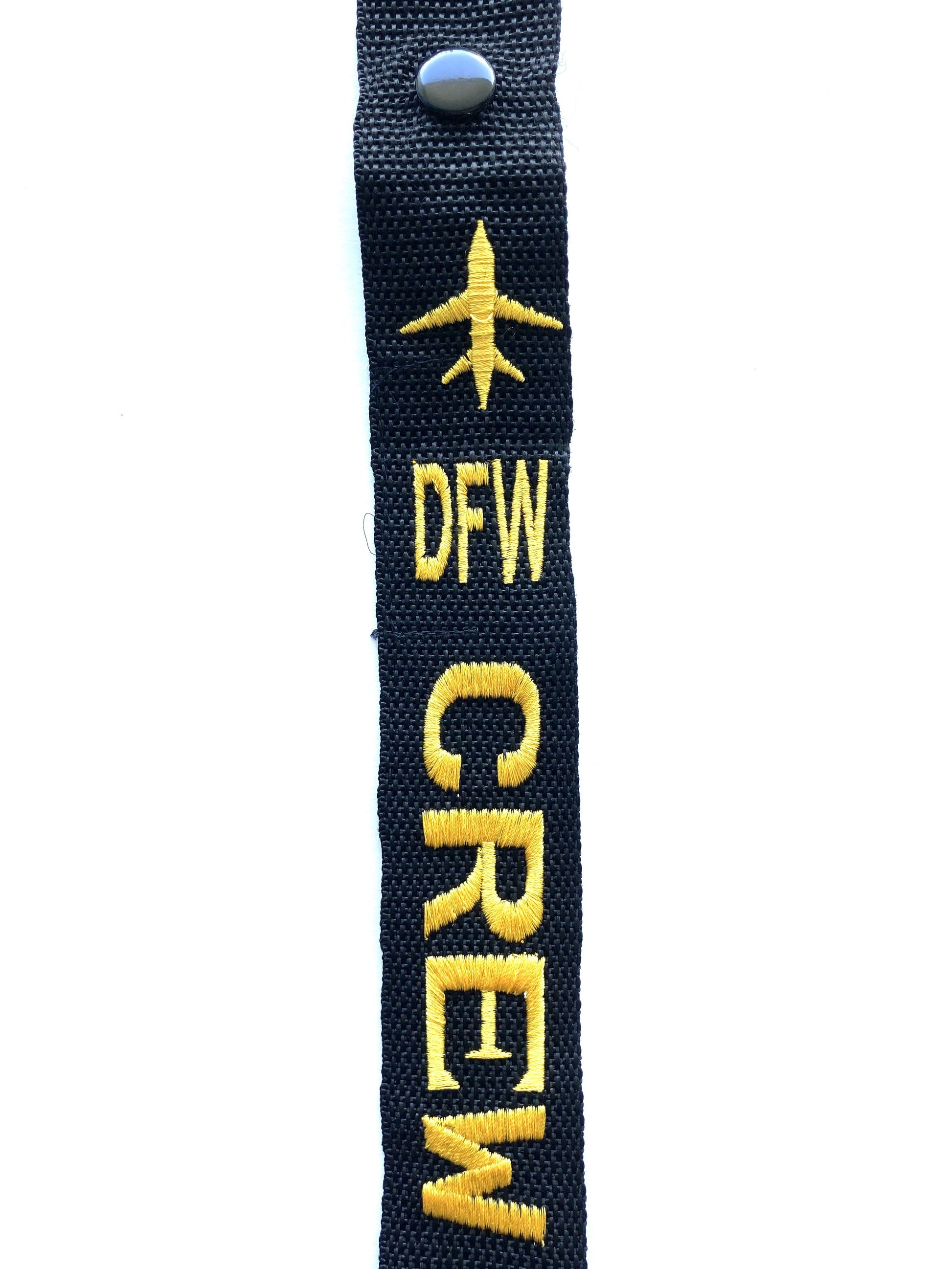 CREW Luggage Tag - DFW Yellow vert