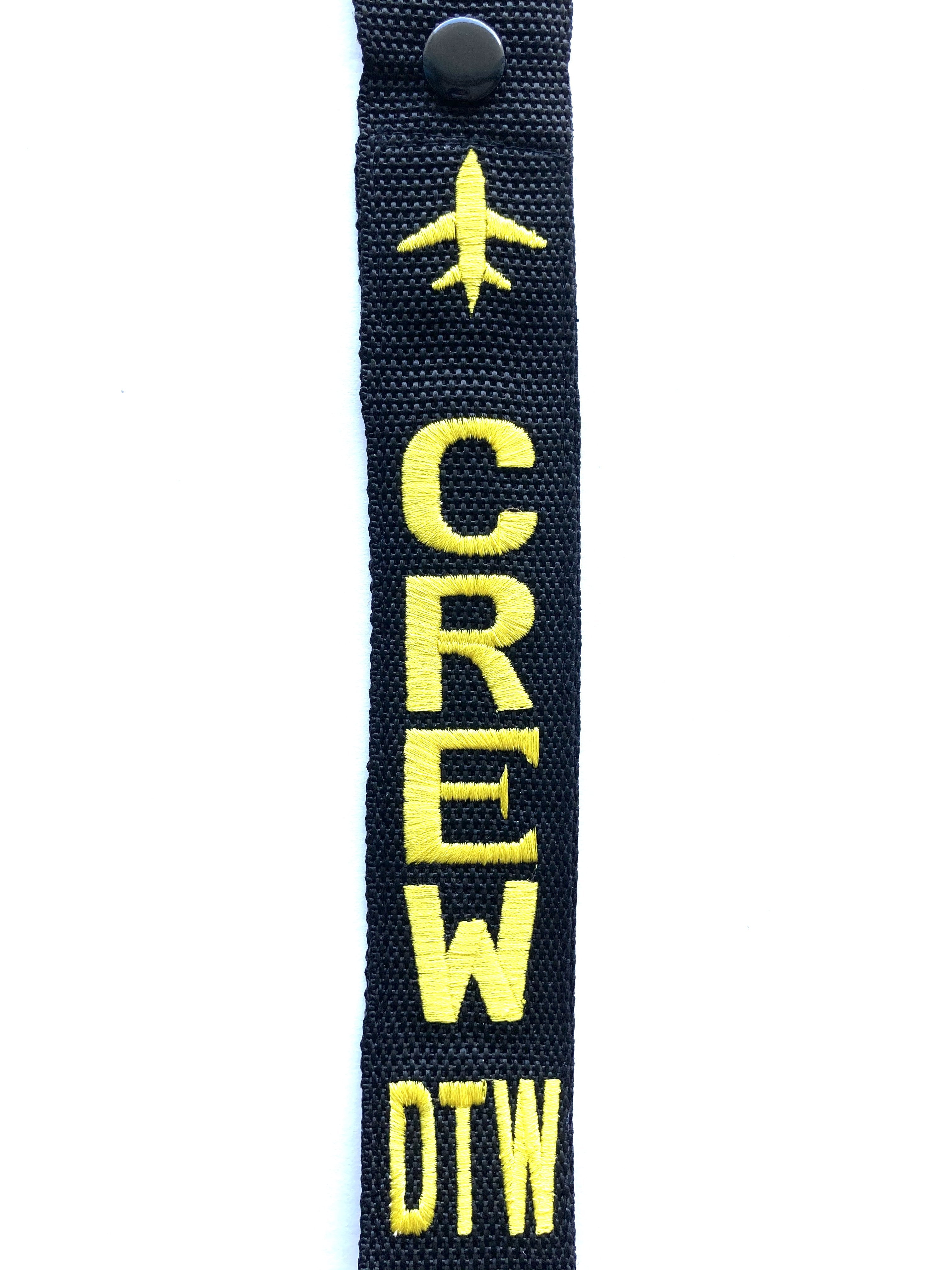 CREW Luggage Tag - DTW Yellow
