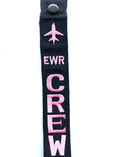 CREW Luggage Tag - EWR Pink