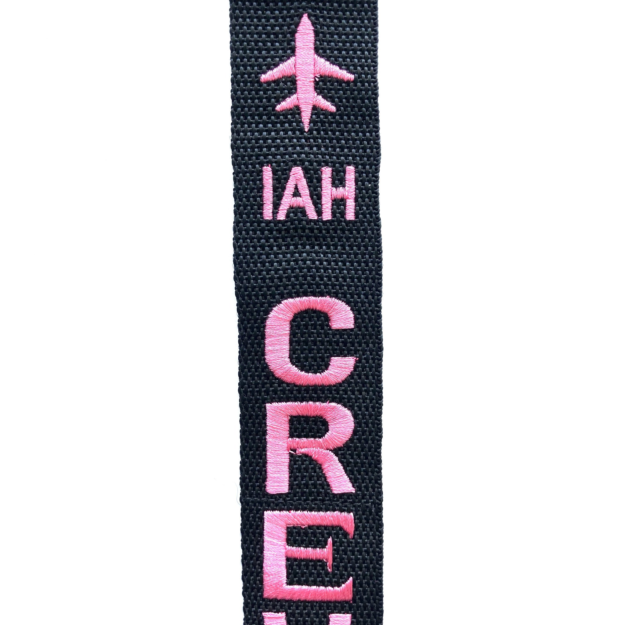 CREW Luggage Tag - IAH Pink