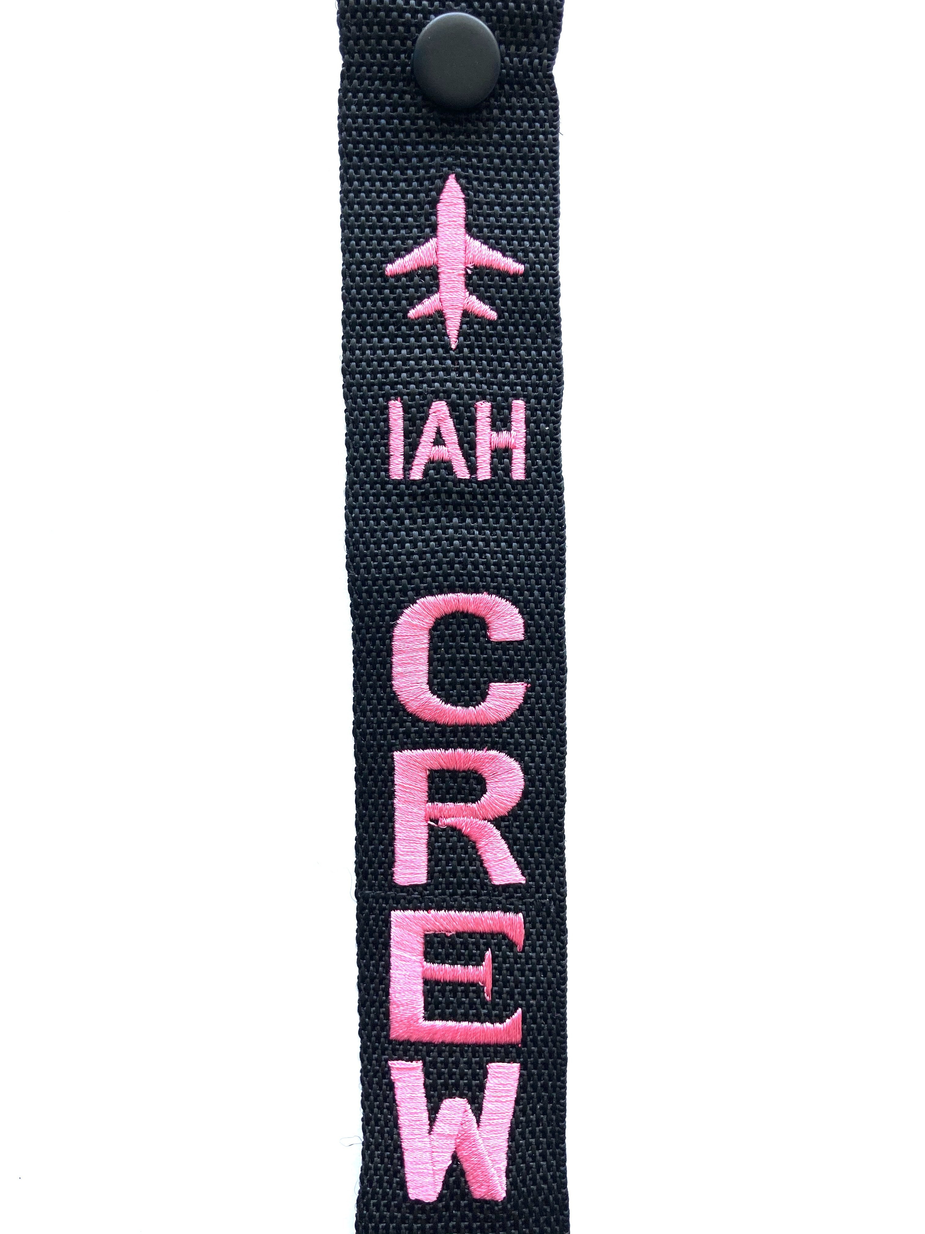 CREW Luggage Tag - IAH Pink