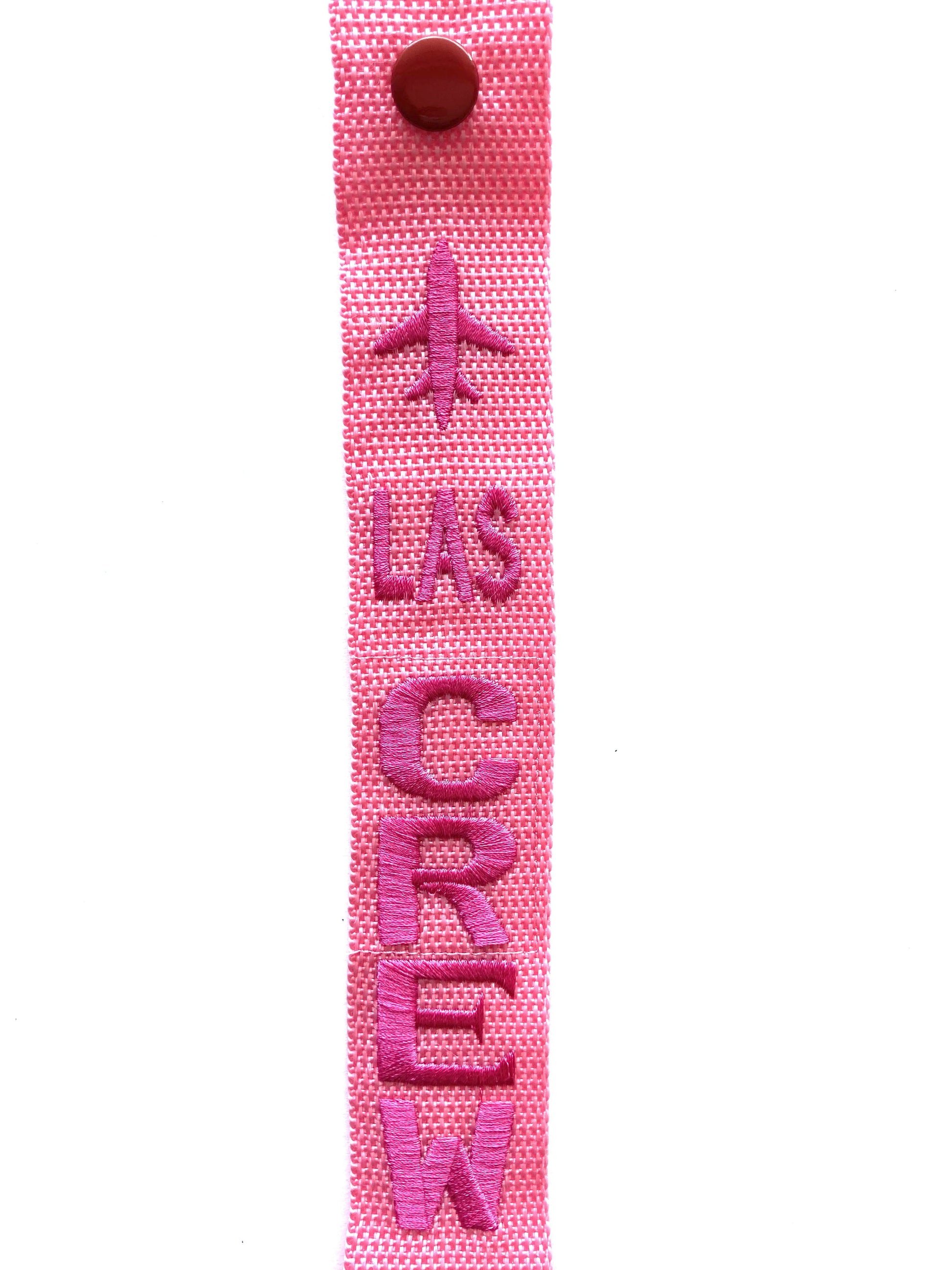CREW Luggage Tag - LAS Pink on Pink