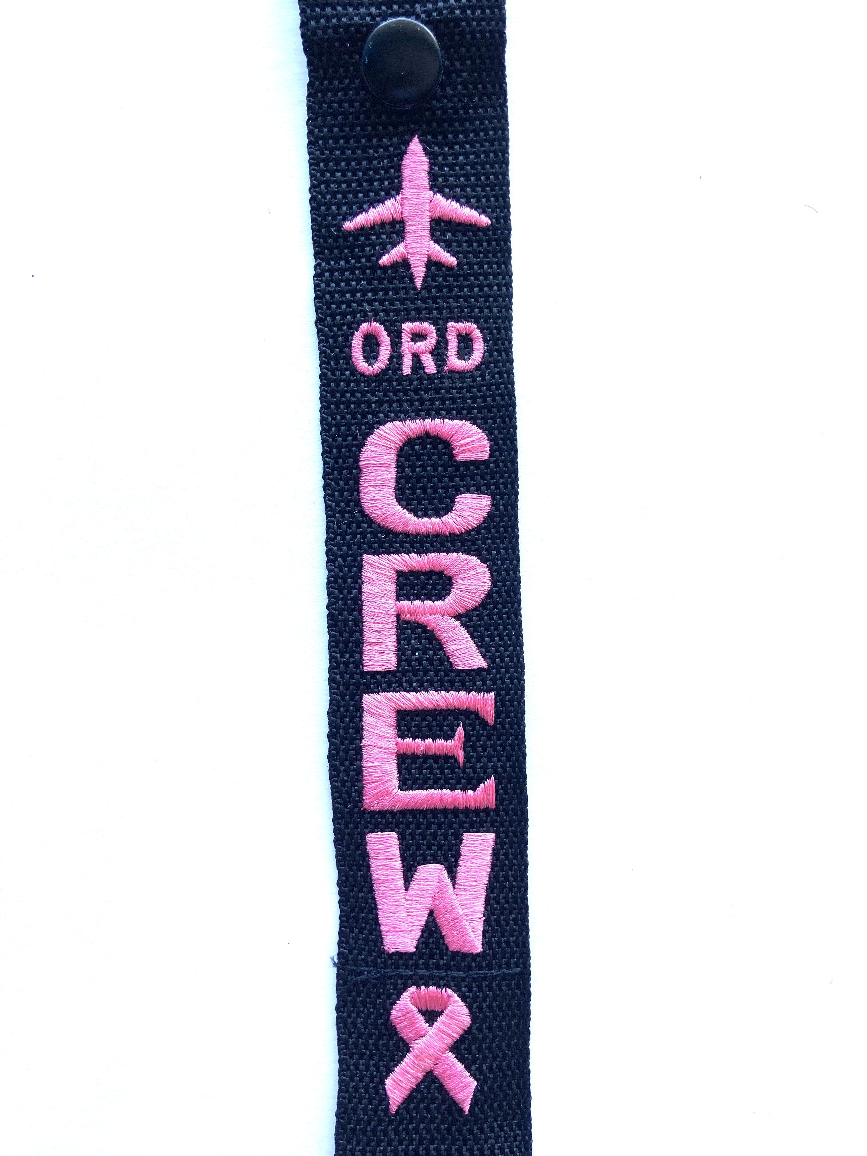 CREW Luggage Tag - ORD Pink &