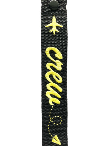Crew Luggage Tag - YELLOW paper airplane