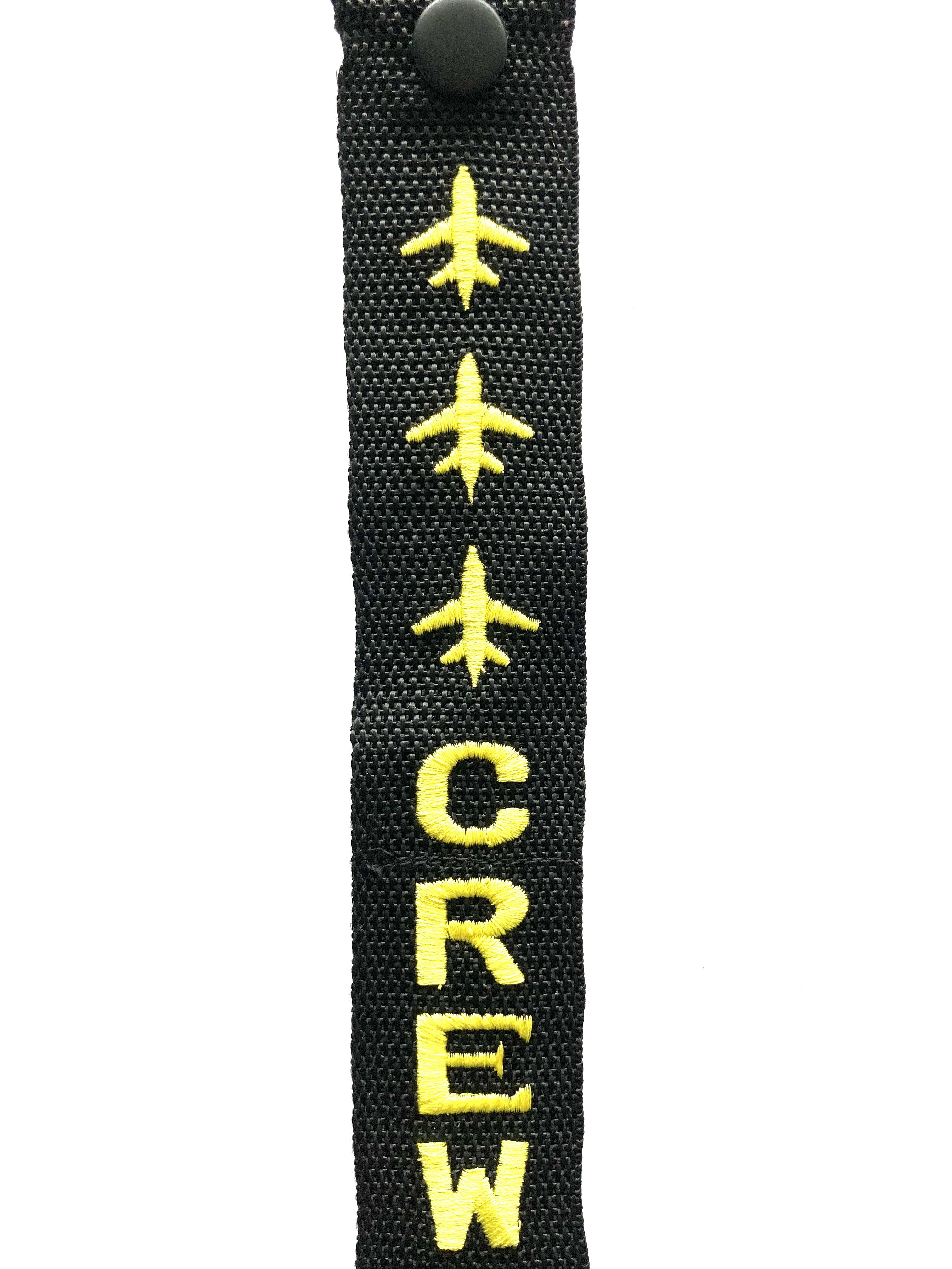 Crew Luggage Tag - YELLOW 3 airplanes