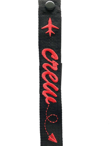 Crew Luggage Tag - RED with airplane