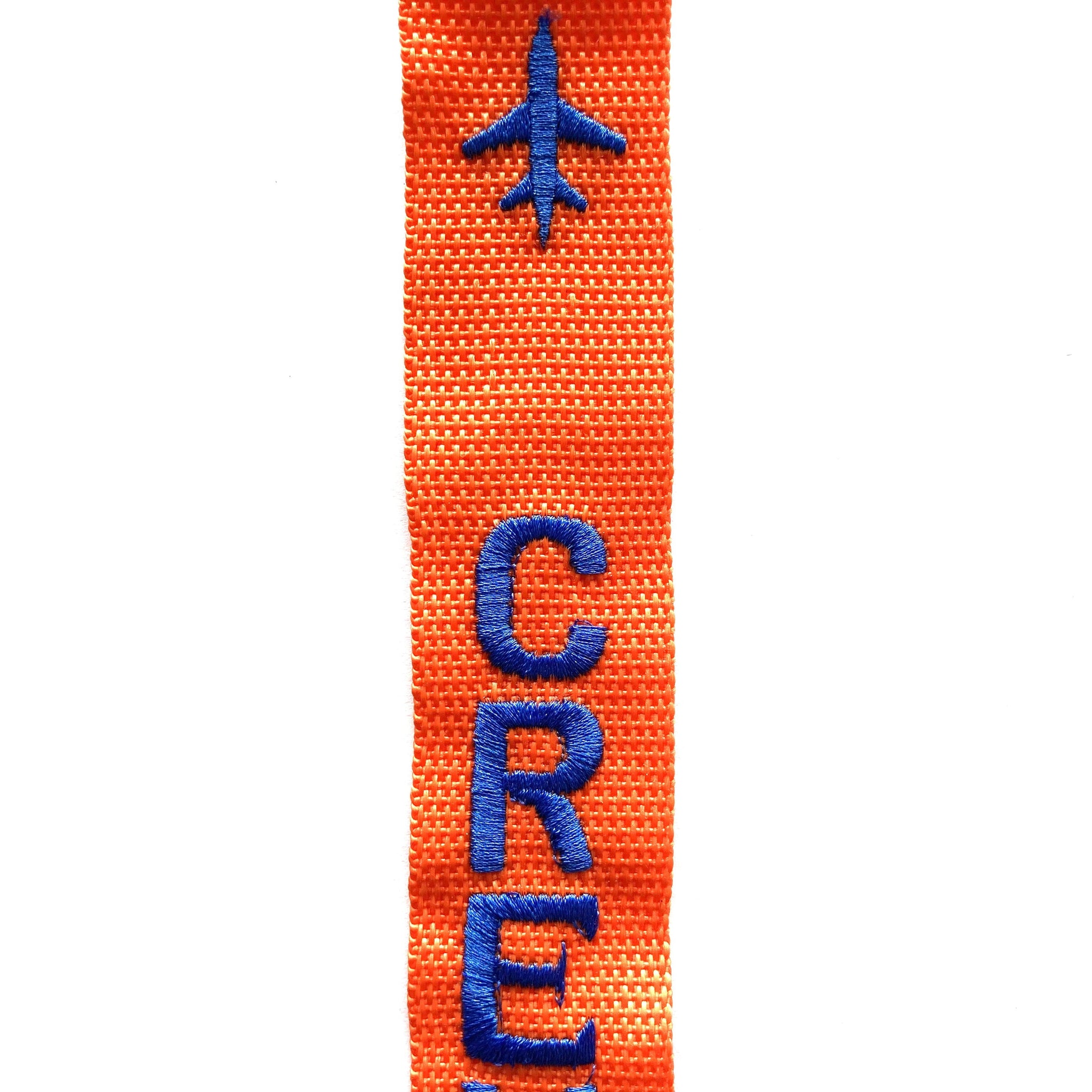 Crew Luggage Tag - BLUE ON ORANGE