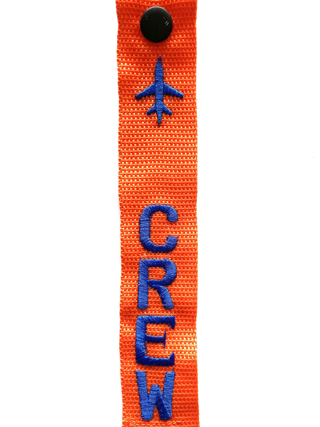 Crew Luggage Tag - BLUE ON ORANGE