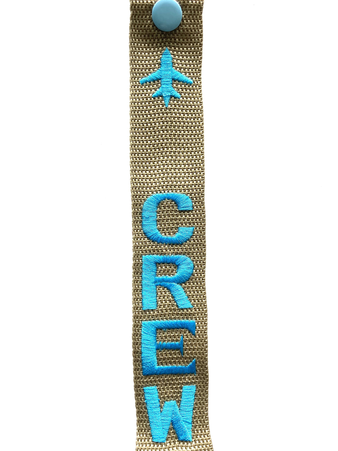 Crew Luggage Tag - BLUE ON GREEN