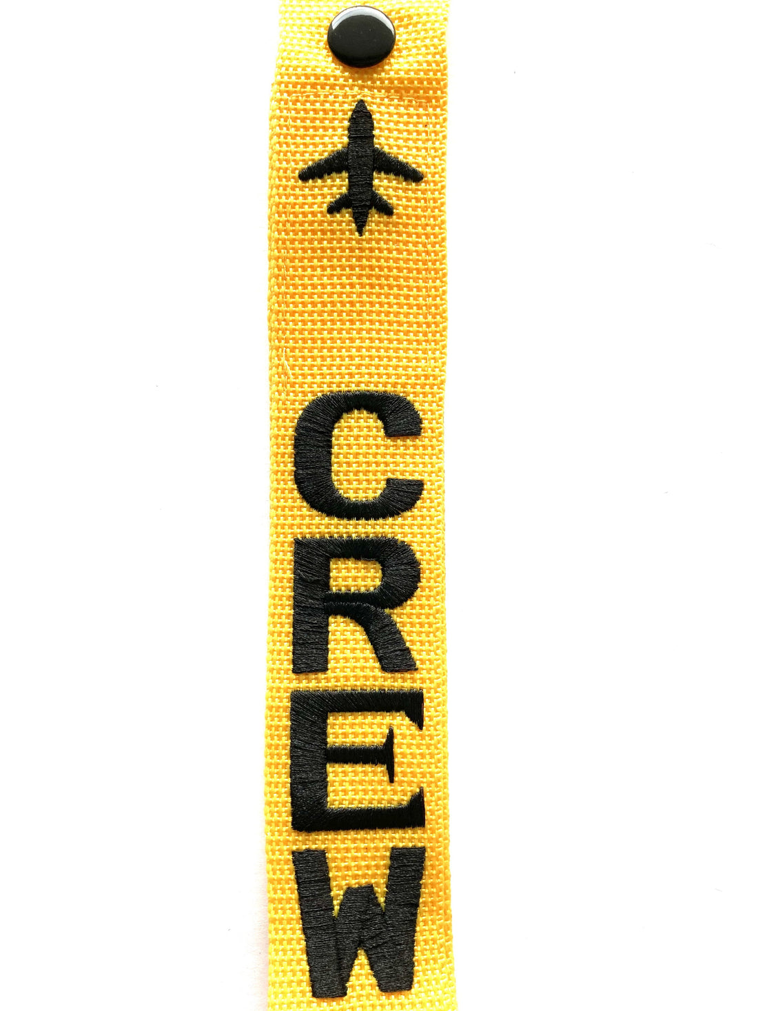 Crew Luggage Tag - BLACK ON YELLOW