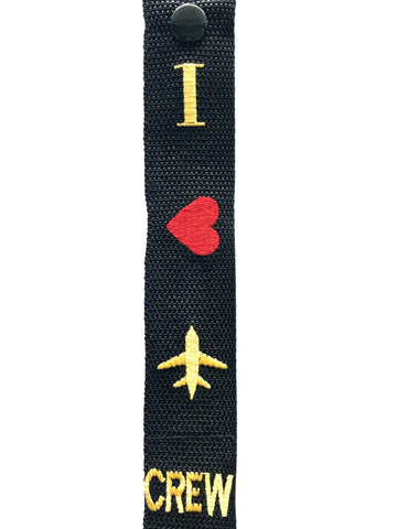 AIRLINE LINGO LUGGAGE TAGS I love planes crew