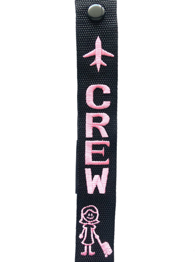 AIRLINE LINGO LUGGAGE TAGS Crew Pink F/A