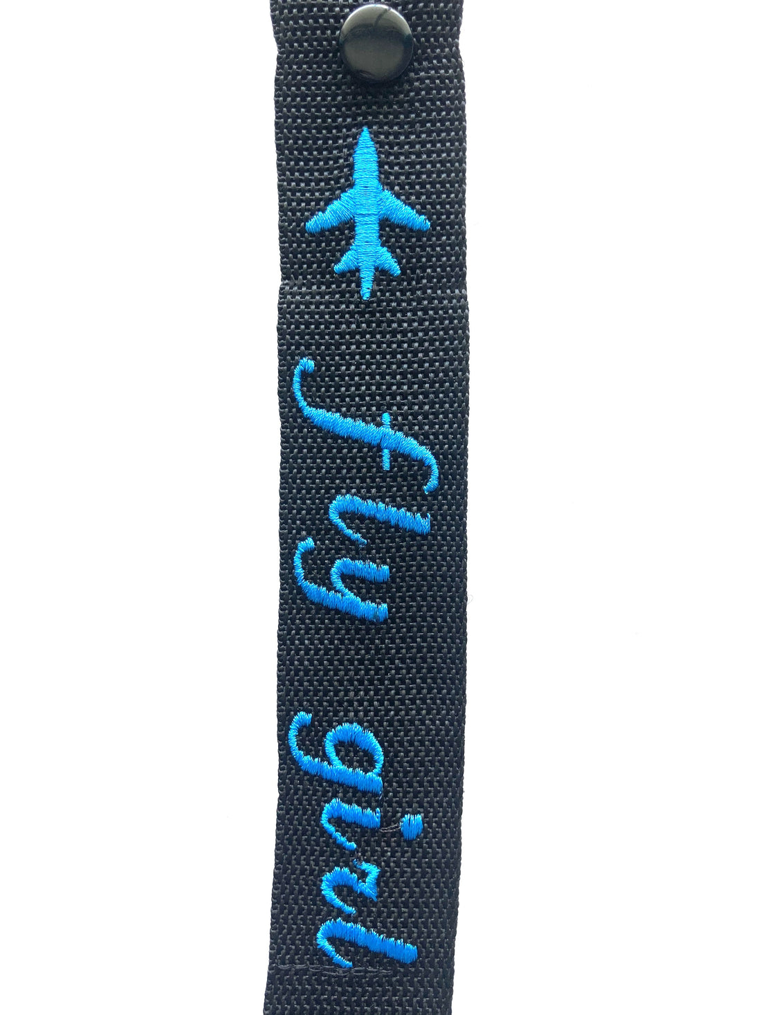 AIRLINE LINGO LUGGAGE TAGS Fly girl blue