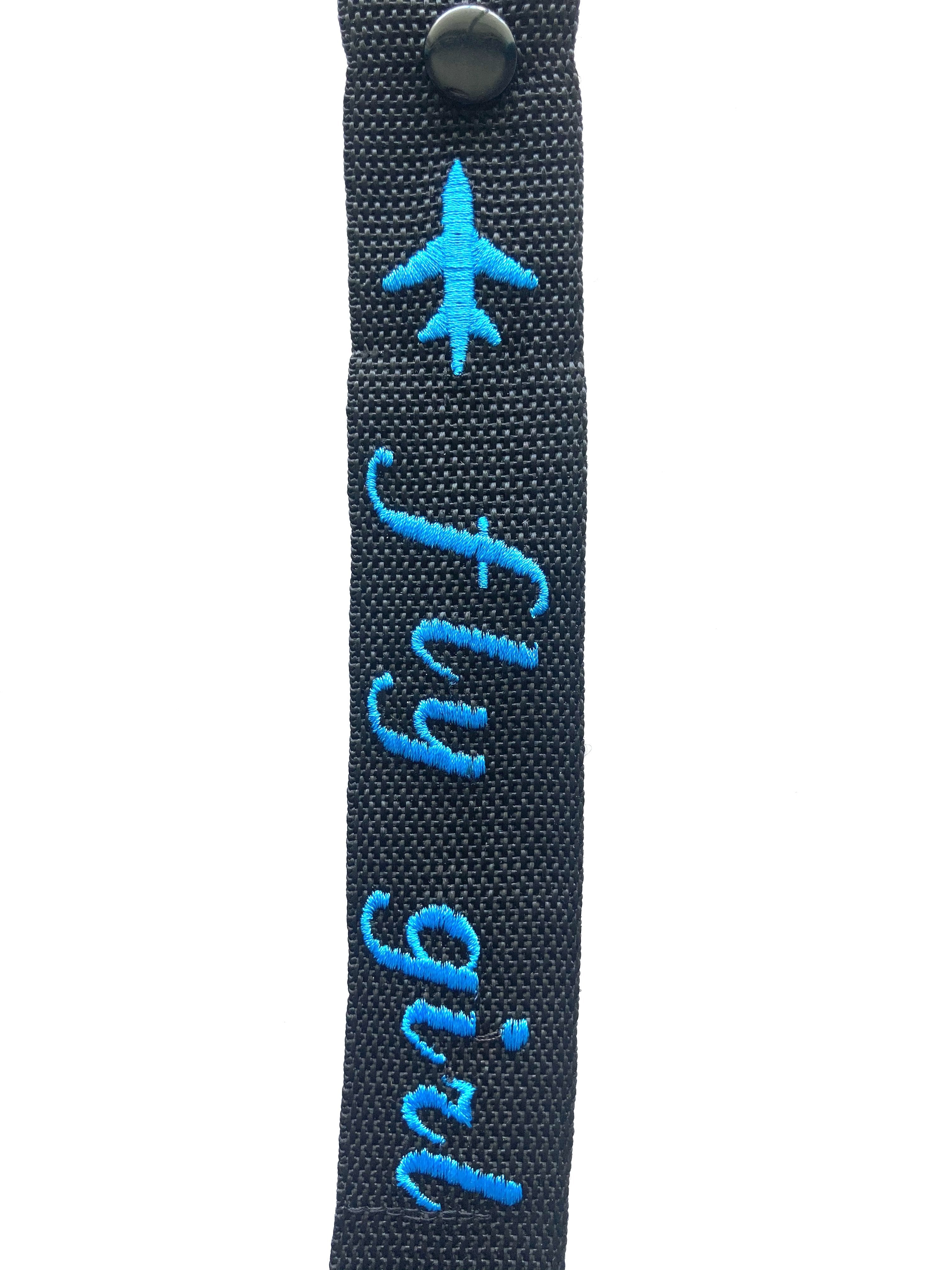 AIRLINE LINGO LUGGAGE TAGS Fly girl blue