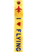 I love flying white Luggage Tag Yellow