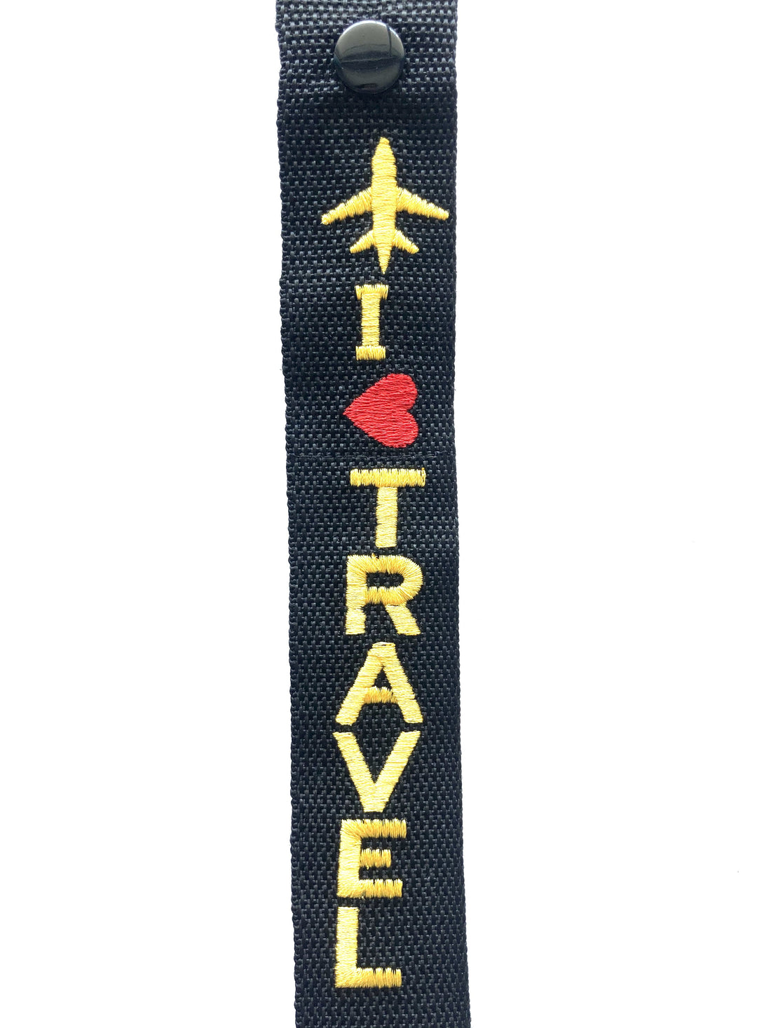 I love travel yellow Luggage Tag