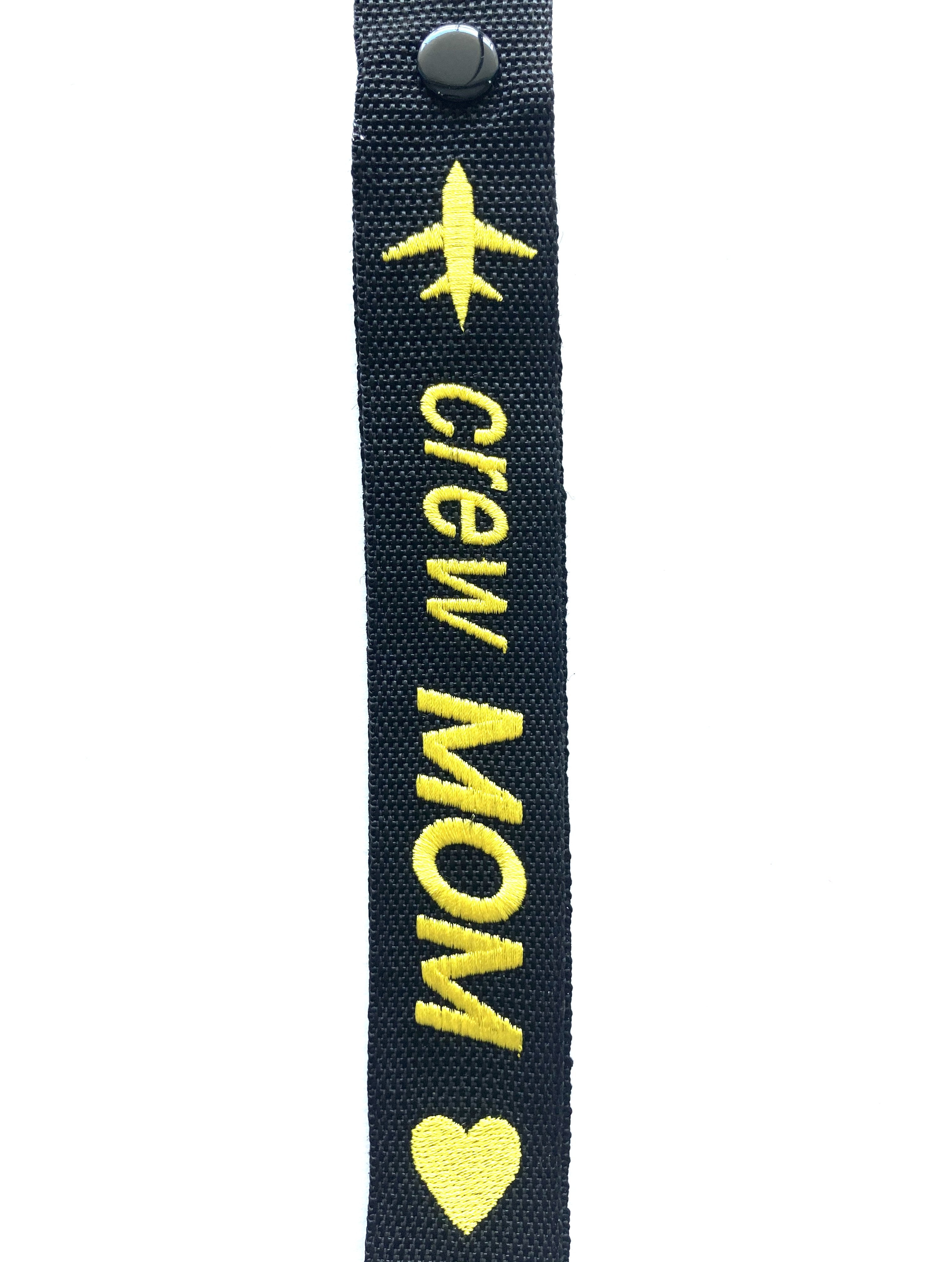CREW FAMILY LUGGAGE TAGS Crew Mom Luggage Tag Yellow
