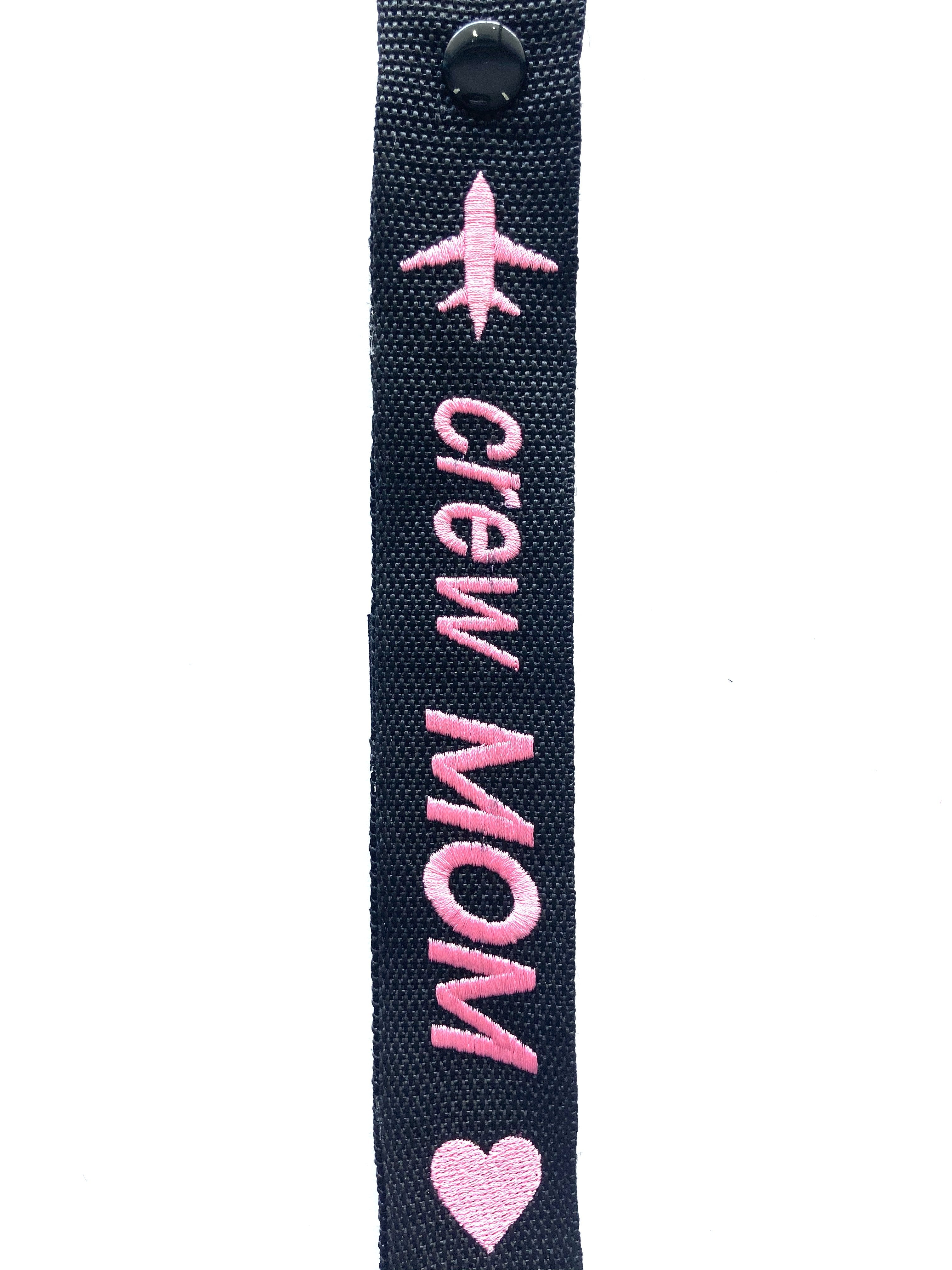 CREW FAMILY LUGGAGE TAGS Crew Mom Luggage Tag Pink