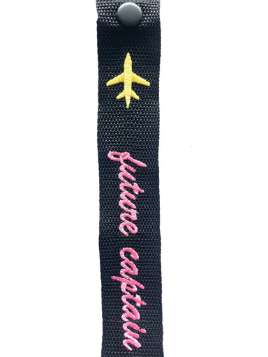 CREW FAMILY LUGGAGE TAGS Future Captain Luggage Tag Pink
