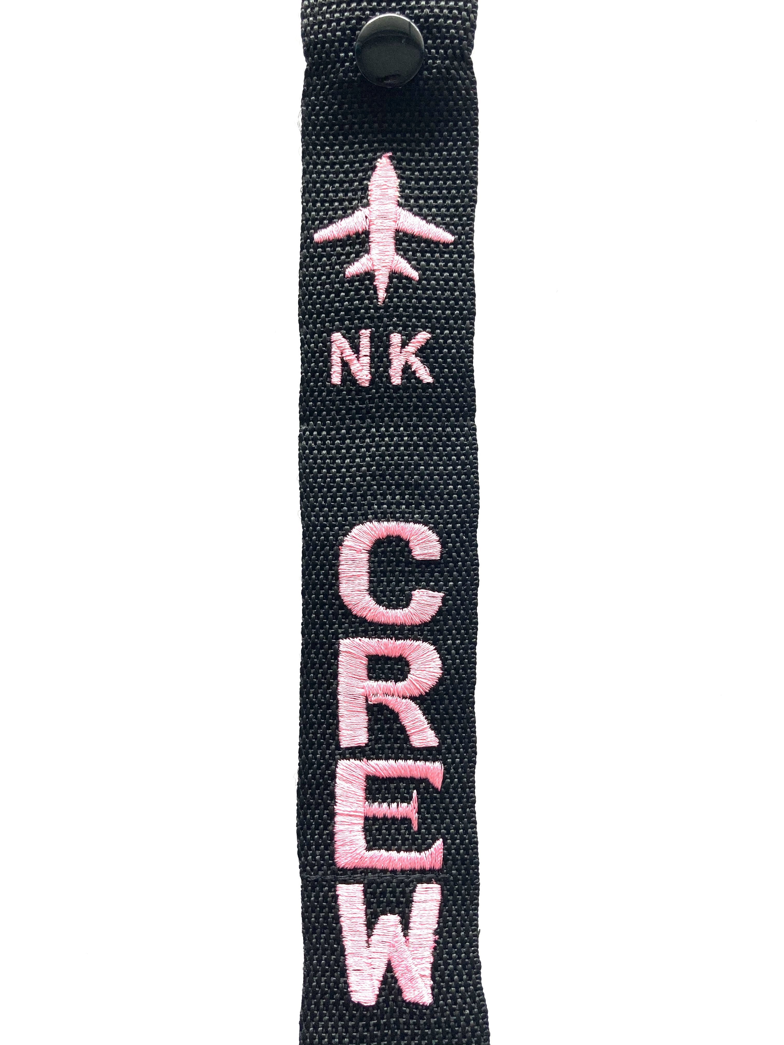 SPIRIT Luggage Tag - Spirit Airlines yellow NK crew pink