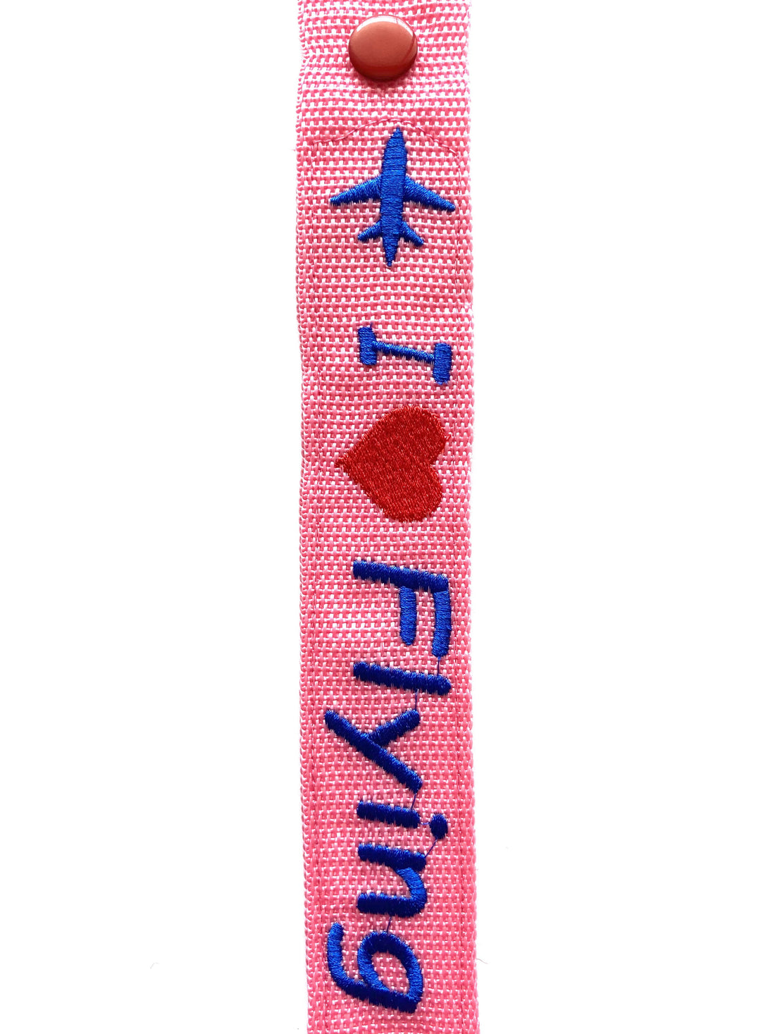 Crew Pink Luggage Tags - I love flying