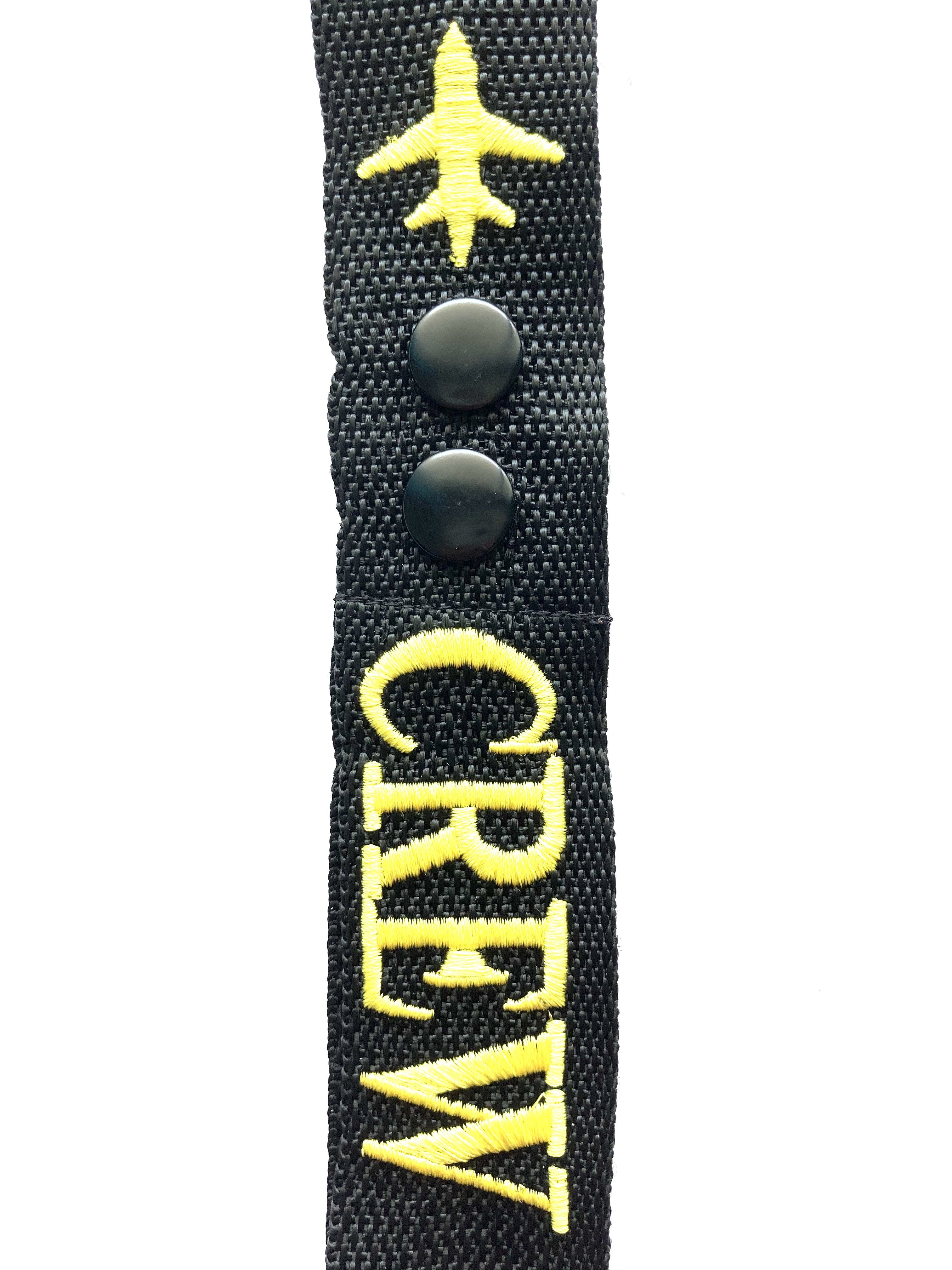Crew Double Button Luggage Tags - Yellow Color