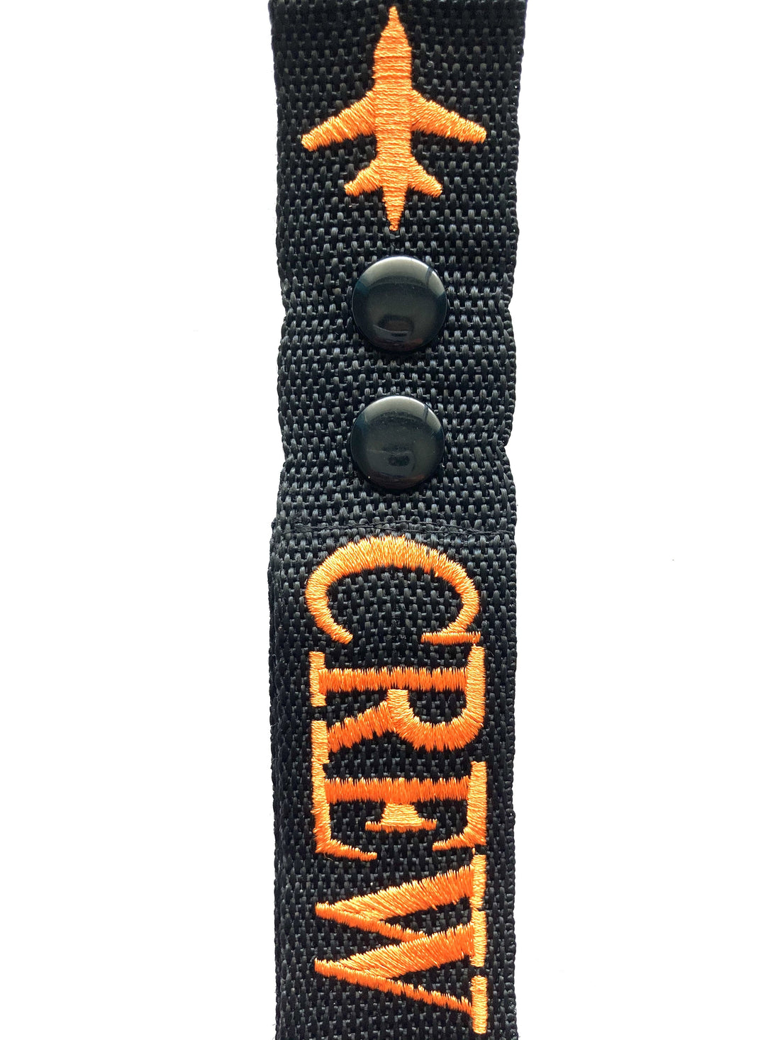 Crew Double Button Luggage Tags - Orange Color