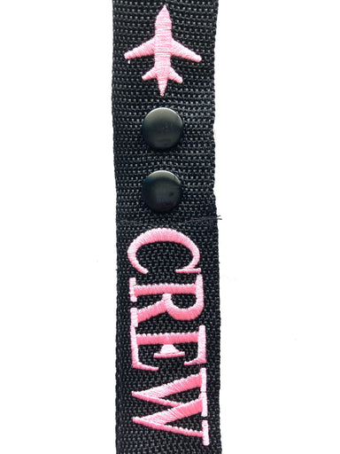Crew Double Button Luggage Tags - Pink Color