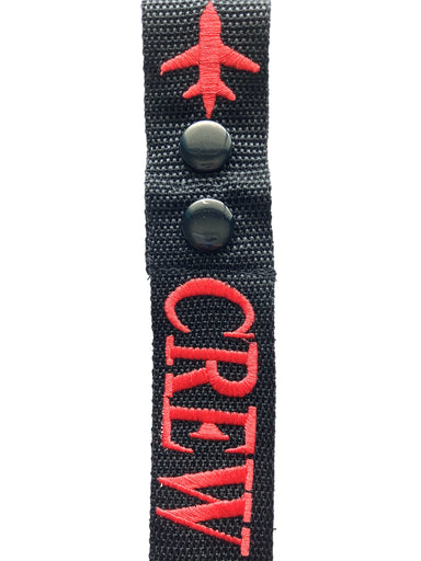 Crew Double Button Luggage Tags - Red Color