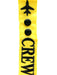 Crew Double Button Luggage Tags - Black on Yellow Color