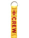 Crew Key Ring Luggage Tag - Red on Yellow