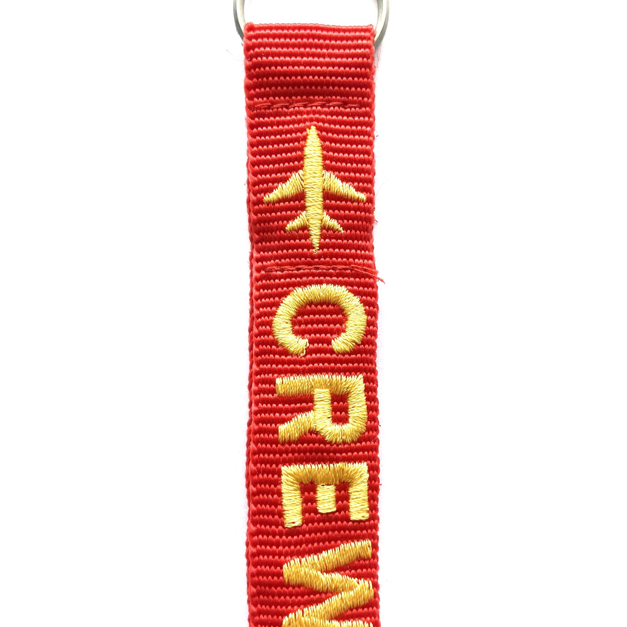 Crew Key Ring Luggage Tag - Yellow on Red