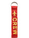 Crew Key Ring Luggage Tag - Yellow on Red