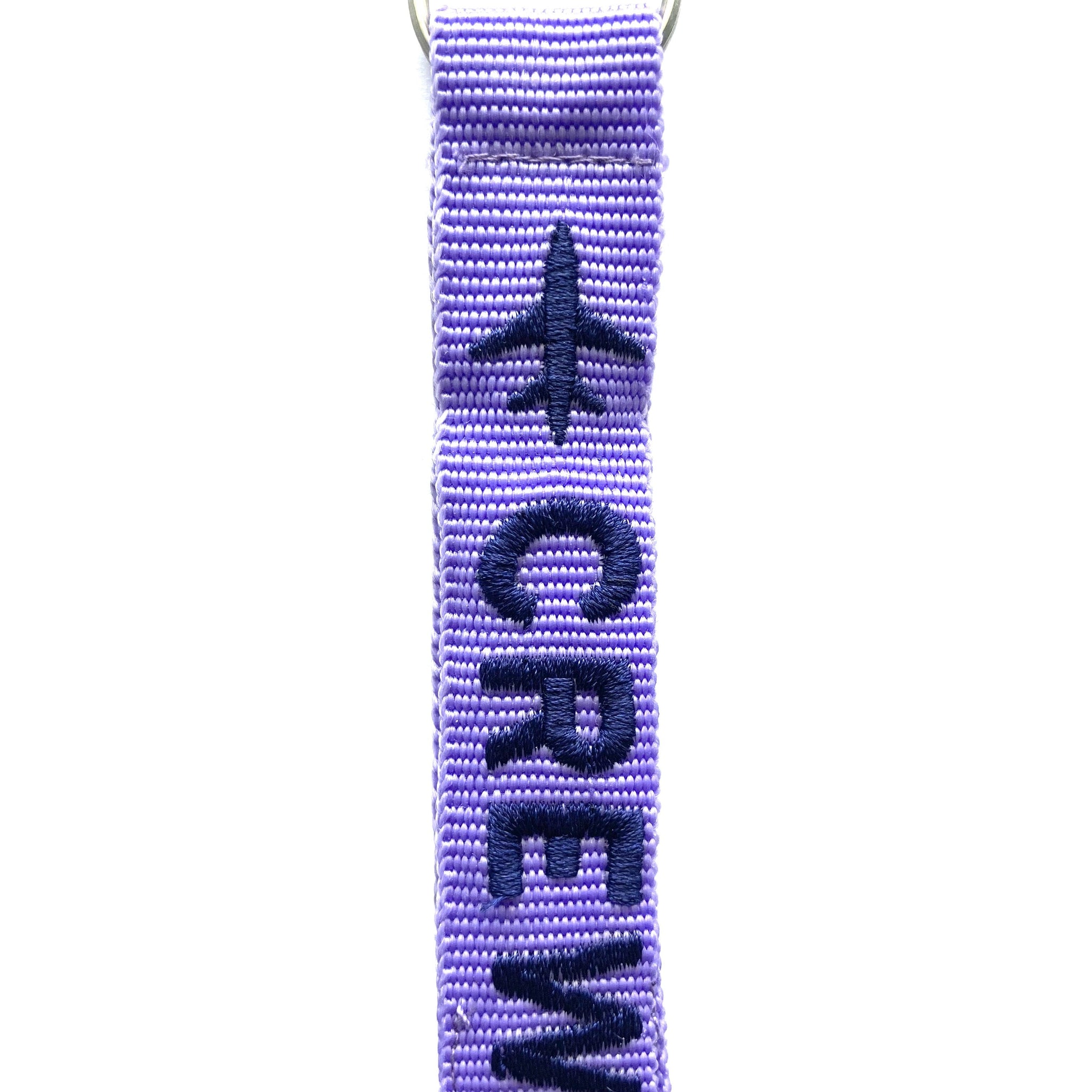 Crew Key Ring Luggage Tag - Blue on Purple