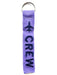 Crew Key Ring Luggage Tag - Blue on Purple