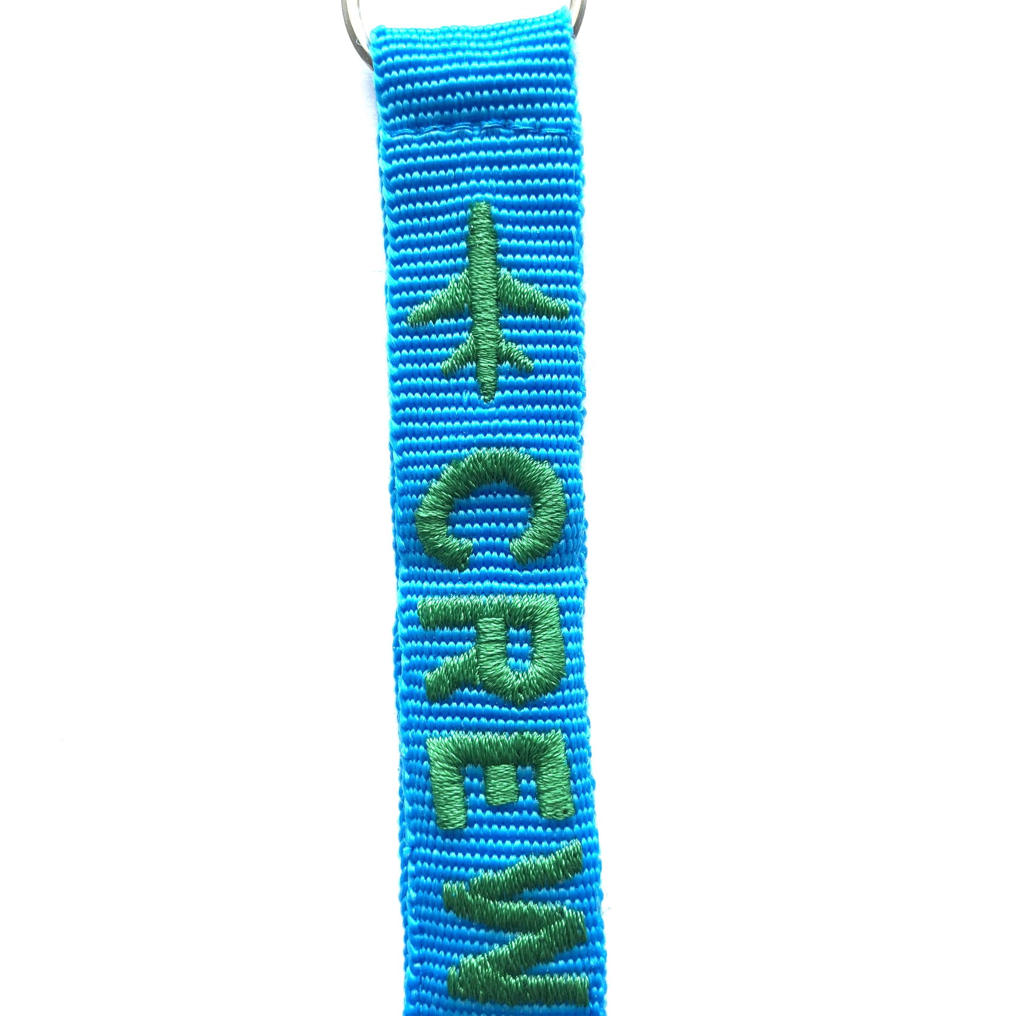 Crew Key Ring Luggage Tag - Green on Blue