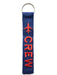 Crew Key Ring Luggage Tag - Red on Navy