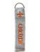 Crew Key Ring Luggage Tag - Orange on Silver