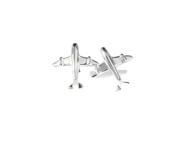 Silver airplane earrings 5