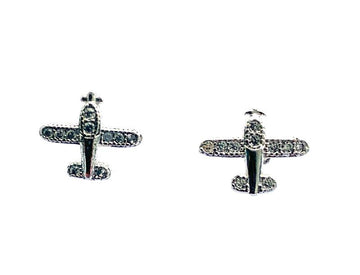 Airplane earrings stainless steel